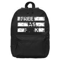 Kyle Rittenhouse Free As Fuck 16 in Basic Backpack