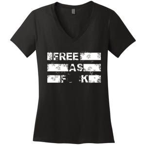 Kyle Rittenhouse Free As Fuck Women's V-Neck T-Shirt