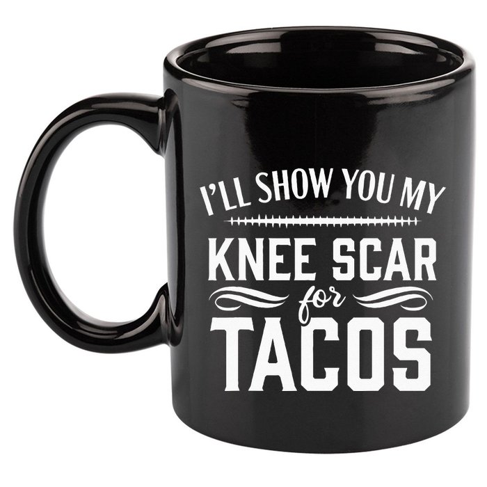Knee Replacement Funny Tacos Surgery Recovery Gift 11oz C Handle Ceramic Mug