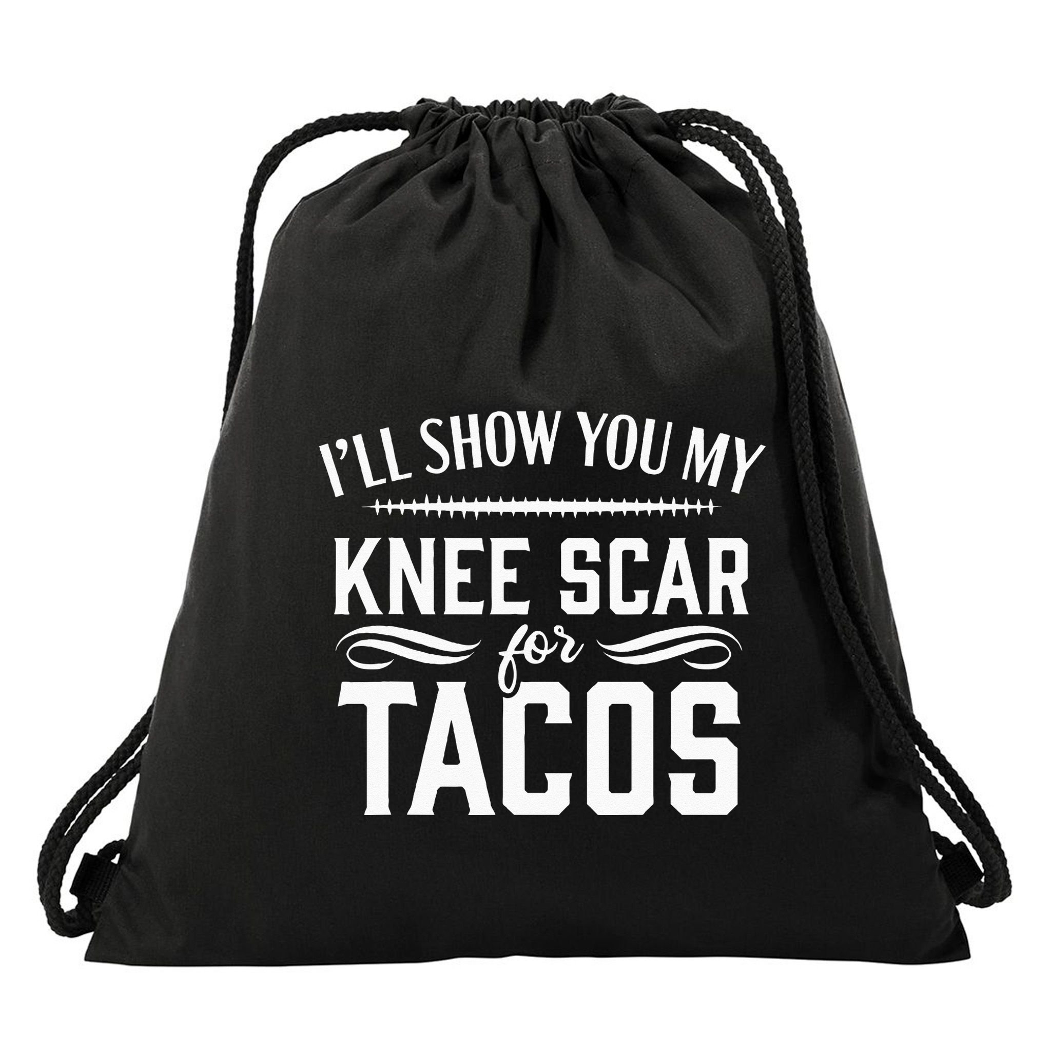 Knee Replacement Funny Tacos Surgery Recovery Gift Drawstring Bag