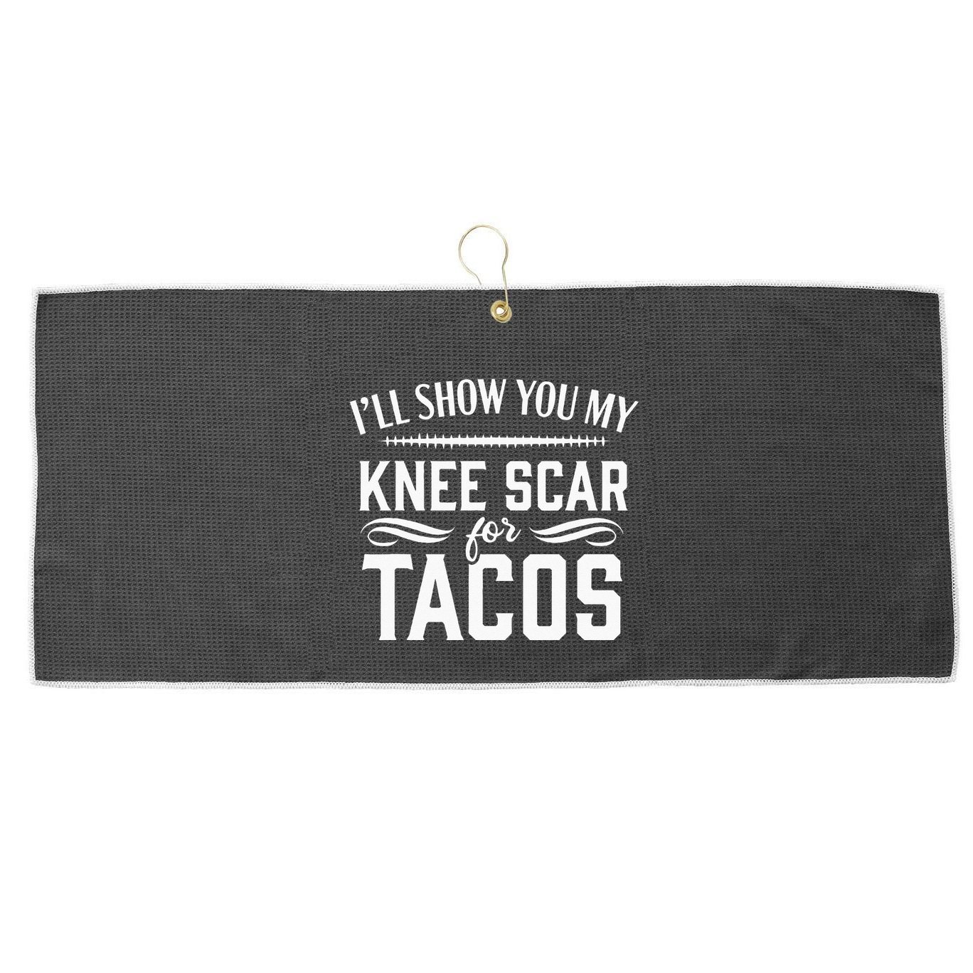 Knee Replacement Funny Tacos Surgery Recovery Gift Large Microfiber Waffle Golf Towel