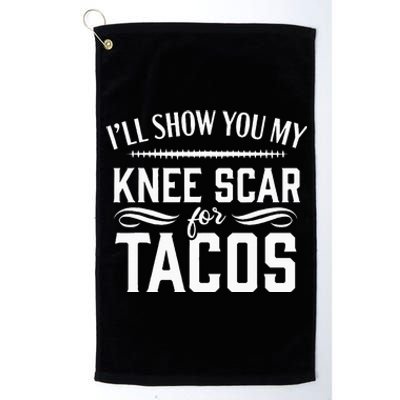 Knee Replacement Funny Tacos Surgery Recovery Gift Platinum Collection Golf Towel