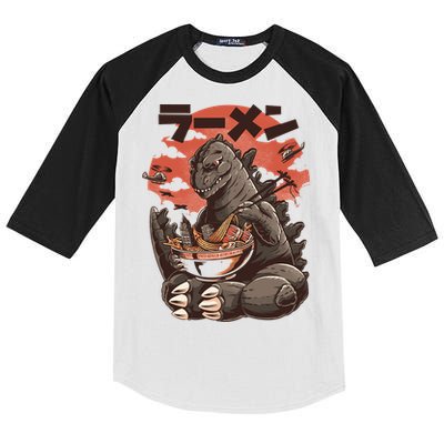 Kaiju's Ramen Sea Monster Kids Colorblock Raglan Jersey