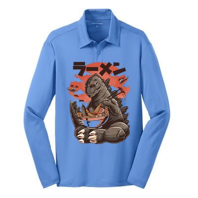 Kaiju's Ramen Sea Monster Silk Touch Performance Long Sleeve Polo