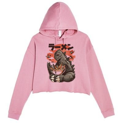 Kaiju's Ramen Sea Monster Crop Fleece Hoodie