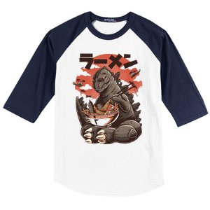 Kaiju's Ramen Sea Monster Baseball Sleeve Shirt