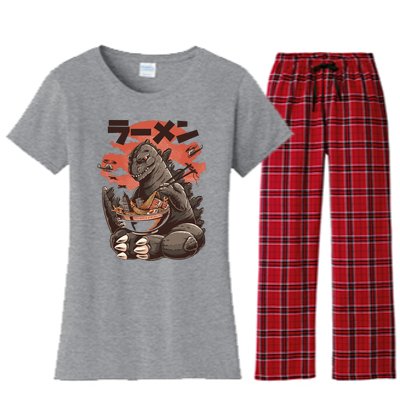 Kaiju's Ramen Sea Monster Women's Flannel Pajama Set