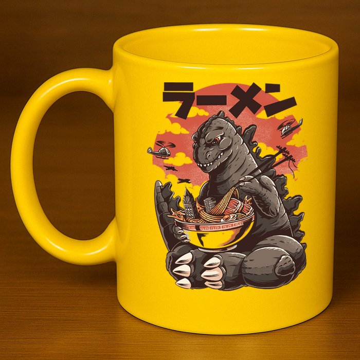 Kaiju's Ramen Sea Monster 11oz C Handle Ceramic Mug