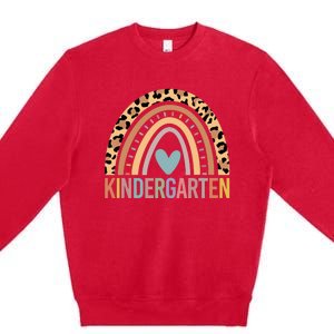 Kindergarten Rainbow Girl Boy Teacher Team Kinder Squad Premium Crewneck Sweatshirt