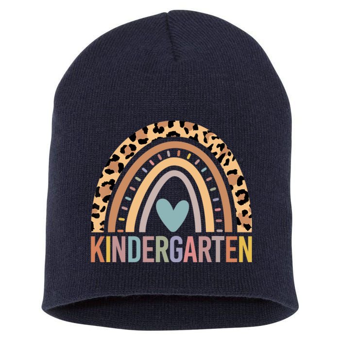 Kindergarten Rainbow Girl Boy Teacher Team Kinder Squad Short Acrylic Beanie