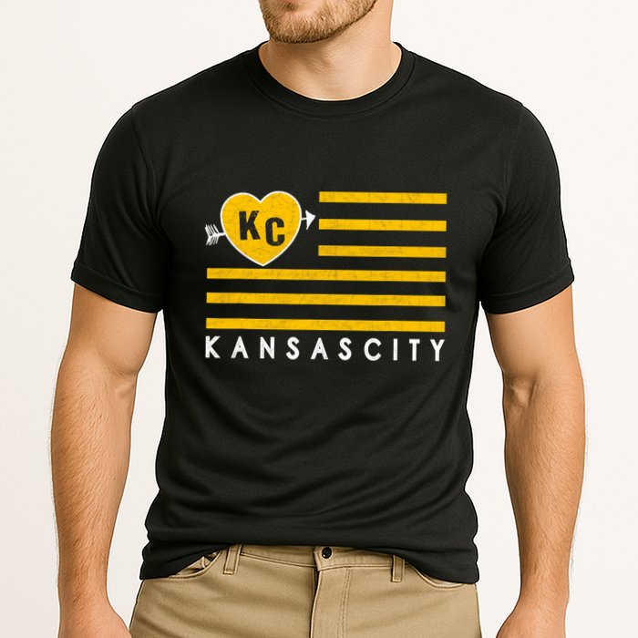 Kc Red Heart & Arrow 2 Letter Kc Kansas City Kc Love Kc Red Cooling Performance Crew T-Shirt