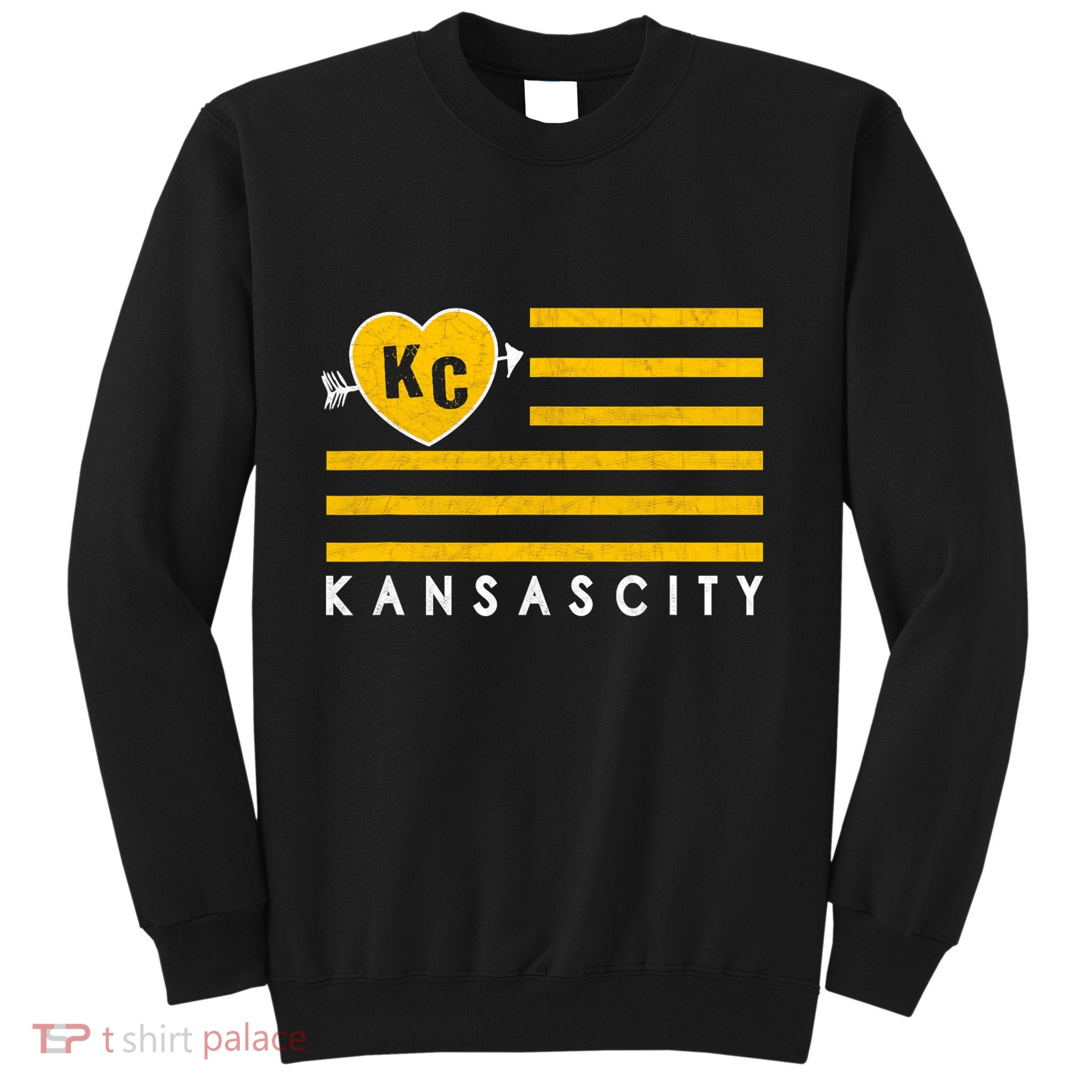 Kc Red Heart & Arrow 2 Letter Kc Kansas City Kc Love Kc Red Sweatshirt