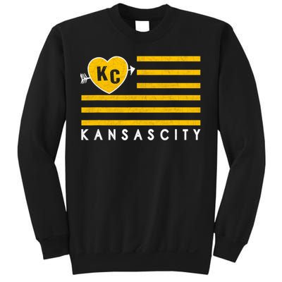 Kc Red Heart & Arrow 2 Letter Kc Kansas City Kc Love Kc Red Sweatshirt