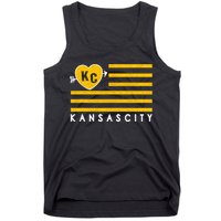 Kc Red Heart & Arrow 2 Letter Kc Kansas City Kc Love Kc Red Tank Top