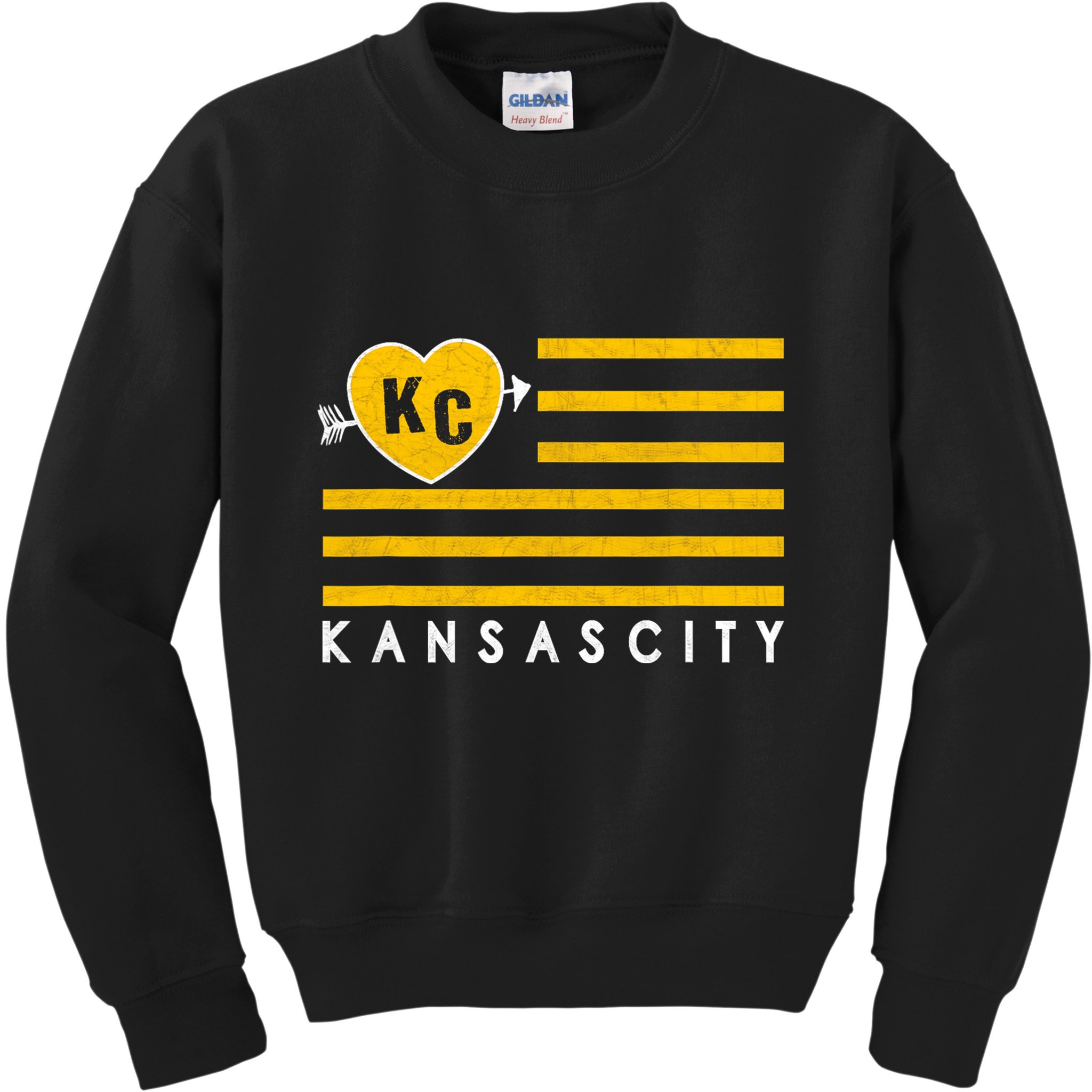 Kc Red Heart & Arrow 2 Letter Kc Kansas City Kc Love Kc Red Kids Sweatshirt