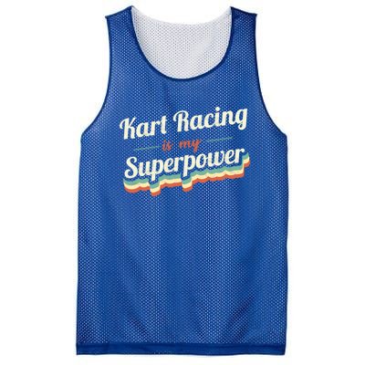 Kart Racing Is My Superpower Funny Gift Kart Racing Vintage Gift Mesh Reversible Basketball Jersey Tank