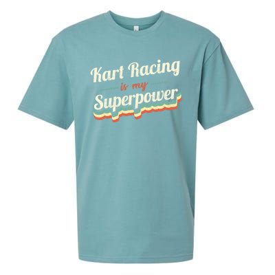 Kart Racing Is My Superpower Funny Gift Kart Racing Vintage Gift Sueded Cloud Jersey T-Shirt