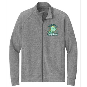 Kids Roaring Into Preschool Dinosaur T Rex Back To School Stretch Full-Zip Cadet Jacket