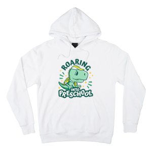 Kids Roaring Into Preschool Dinosaur T Rex Back To School Hoodie