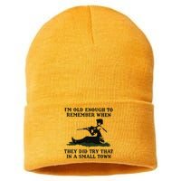 Kyle Rittenhouse Im Old Enough To Remember When They Did Try That In A Town Sustainable Knit Beanie