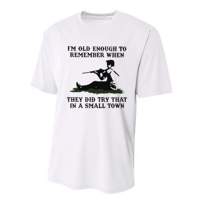 Kyle Rittenhouse Im Old Enough To Remember When They Did Try That In A Town Youth Performance Sprint T-Shirt