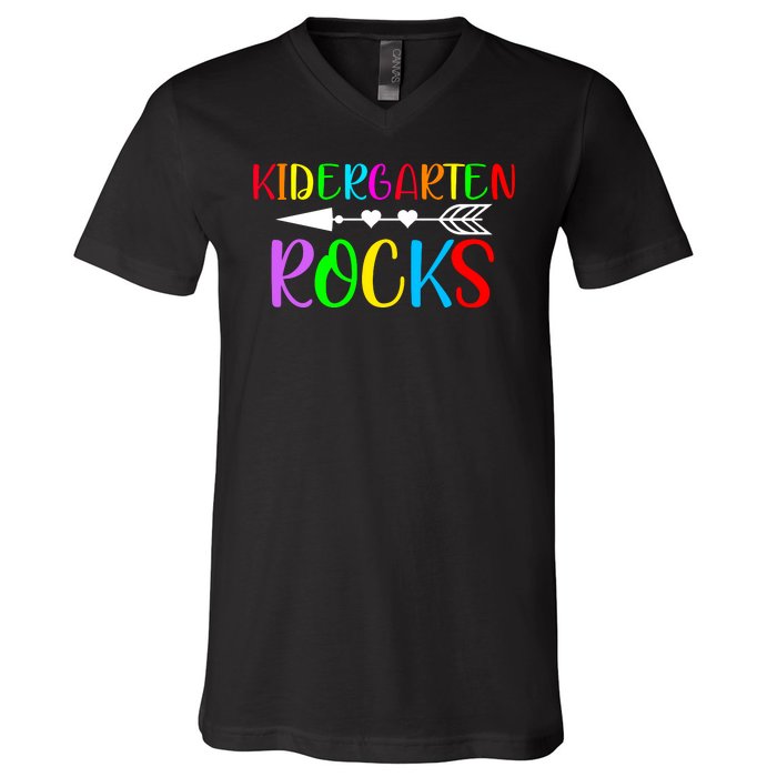 Kindergarten Rocks V-Neck T-Shirt