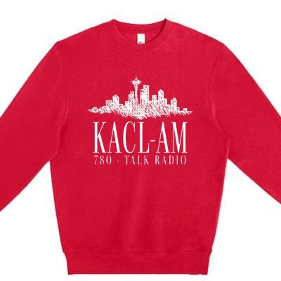 KC Red Kansas City Retro Vintage Stripes Cool KC Fan Pro Premium Crewneck Sweatshirt