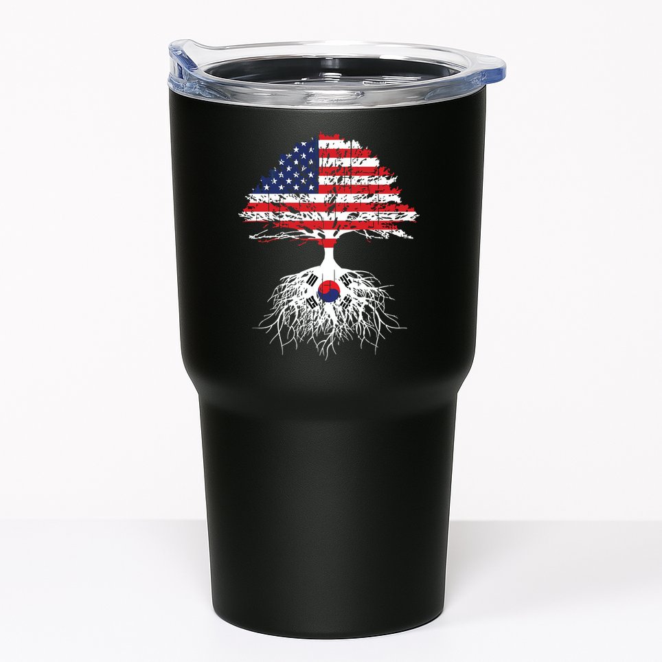Korean Roots Korean American Korea Flag Men Women Tumbler