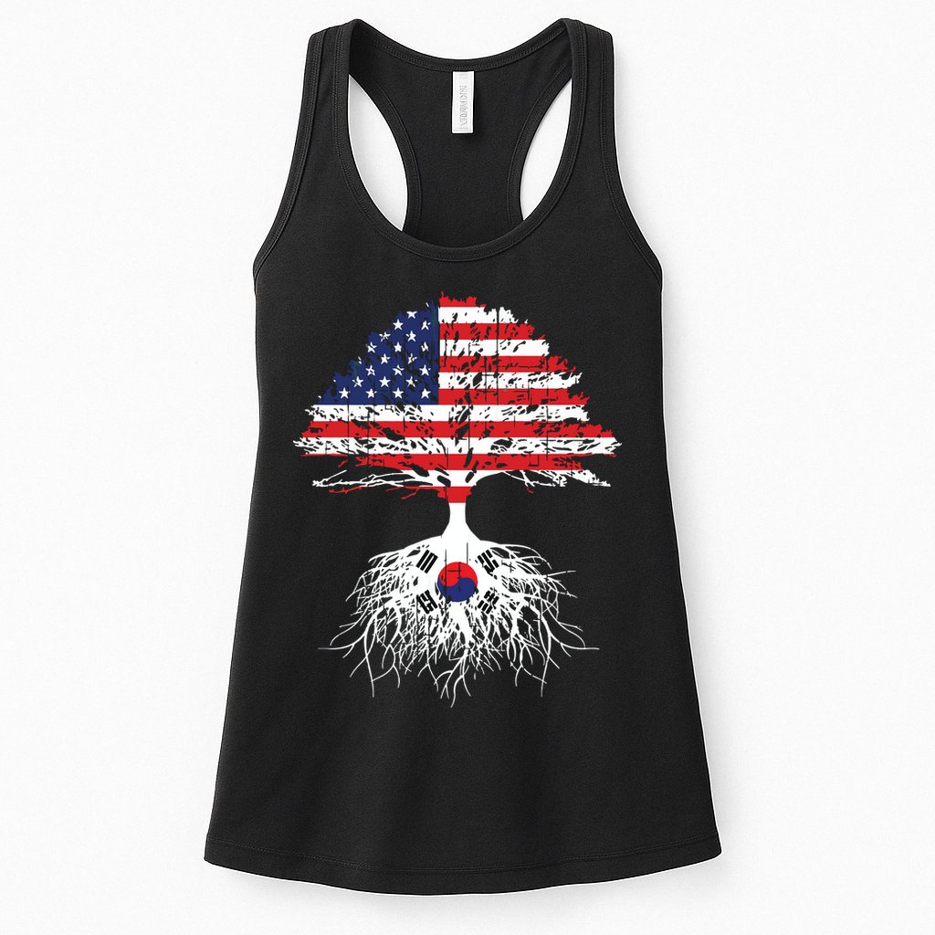 Korean Roots Korean American Korea Flag Men Women Womens Tank Top