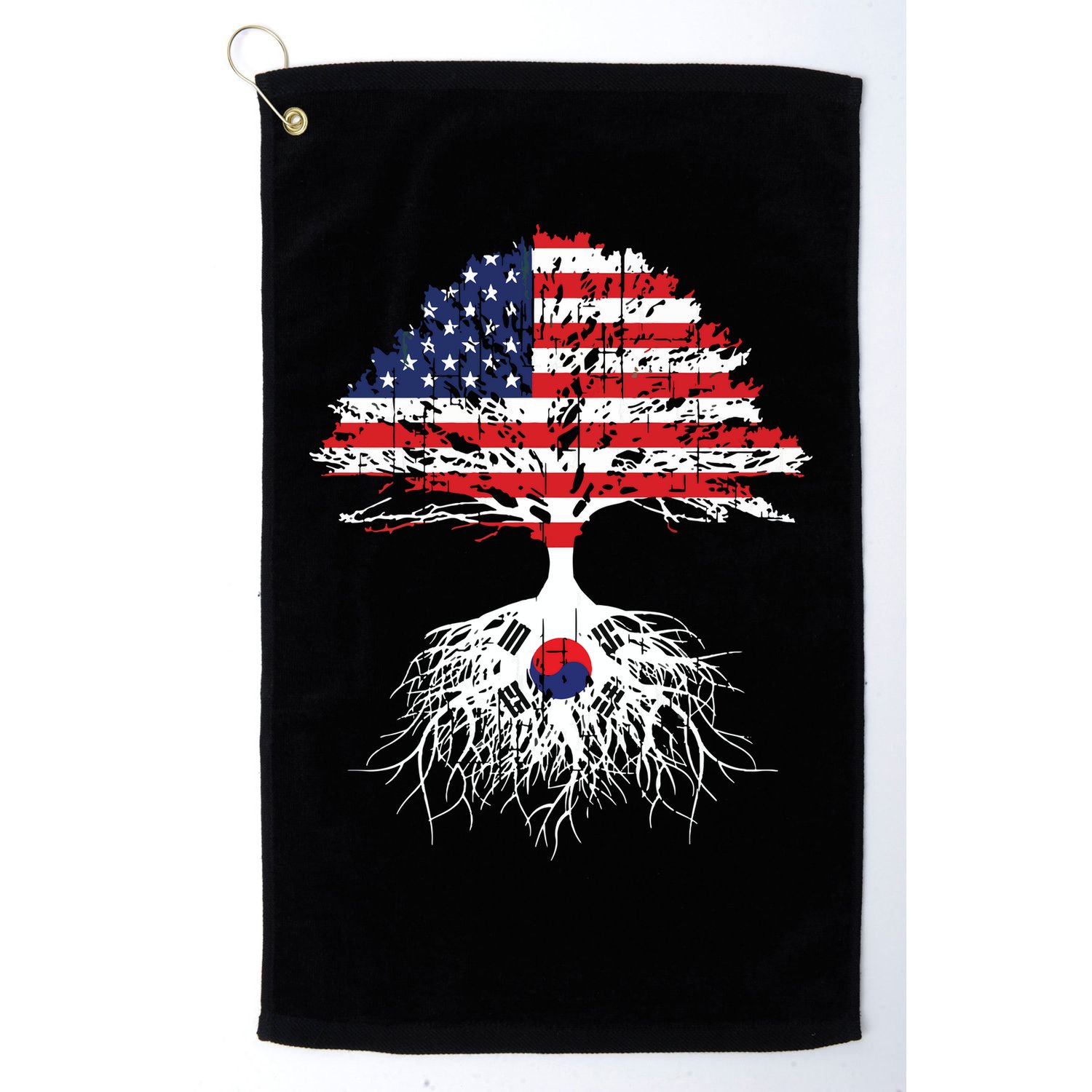 Korean Roots Korean American Korea Flag Men Women Golf Towel
