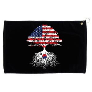 Korean Roots Korean American Korea Flag Men Women Grommeted Golf Towel