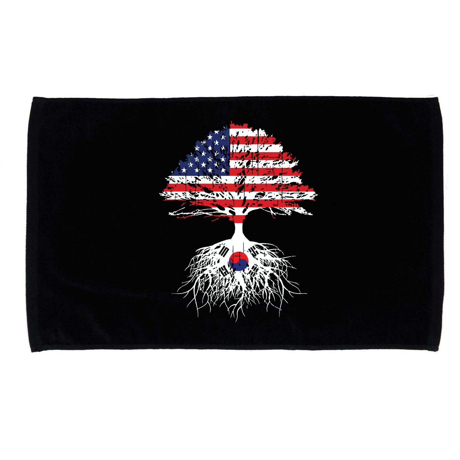 Korean Roots Korean American Korea Flag Men Women Microfiber Hand Towel