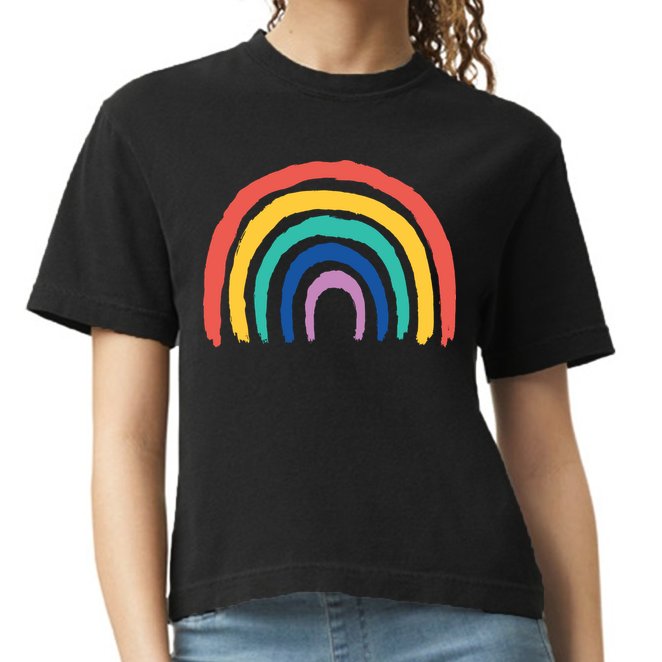 Kids Rainbow Comfort Colors Boxy T-Shirt