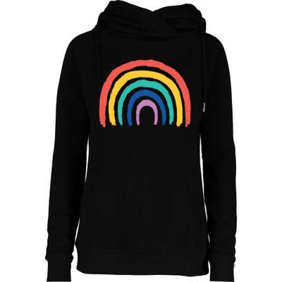 Kids Rainbow Womens Funnel Neck Pullover Hood