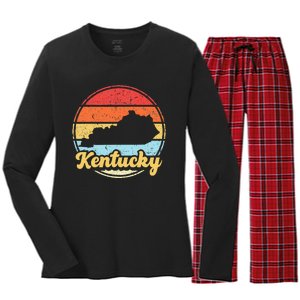 Kentucky Roots Kentucky Native Home State Pride Ky Women's Long Sleeve Flannel Pajama Set 