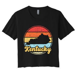 Kentucky Roots Kentucky Native Home State Pride Ky Women's Crop Top Tee