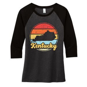 Kentucky Roots Kentucky Native Home State Pride Ky Women's Tri-Blend 3/4-Sleeve Raglan Shirt