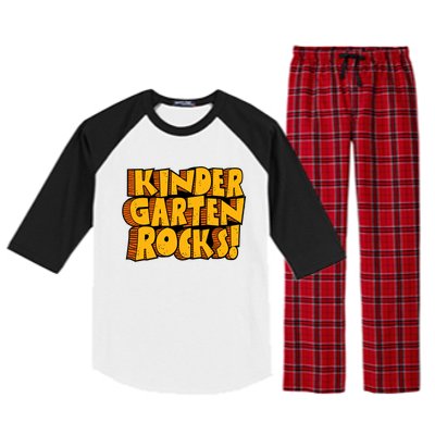 Kindergarten Rocks Kindergarten Teacher Back To School Kindergarten Raglan Sleeve Pajama Set