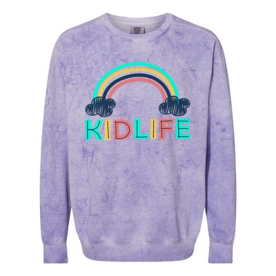 KIDLIFE Rainbow Logo Colorblast Crewneck Sweatshirt