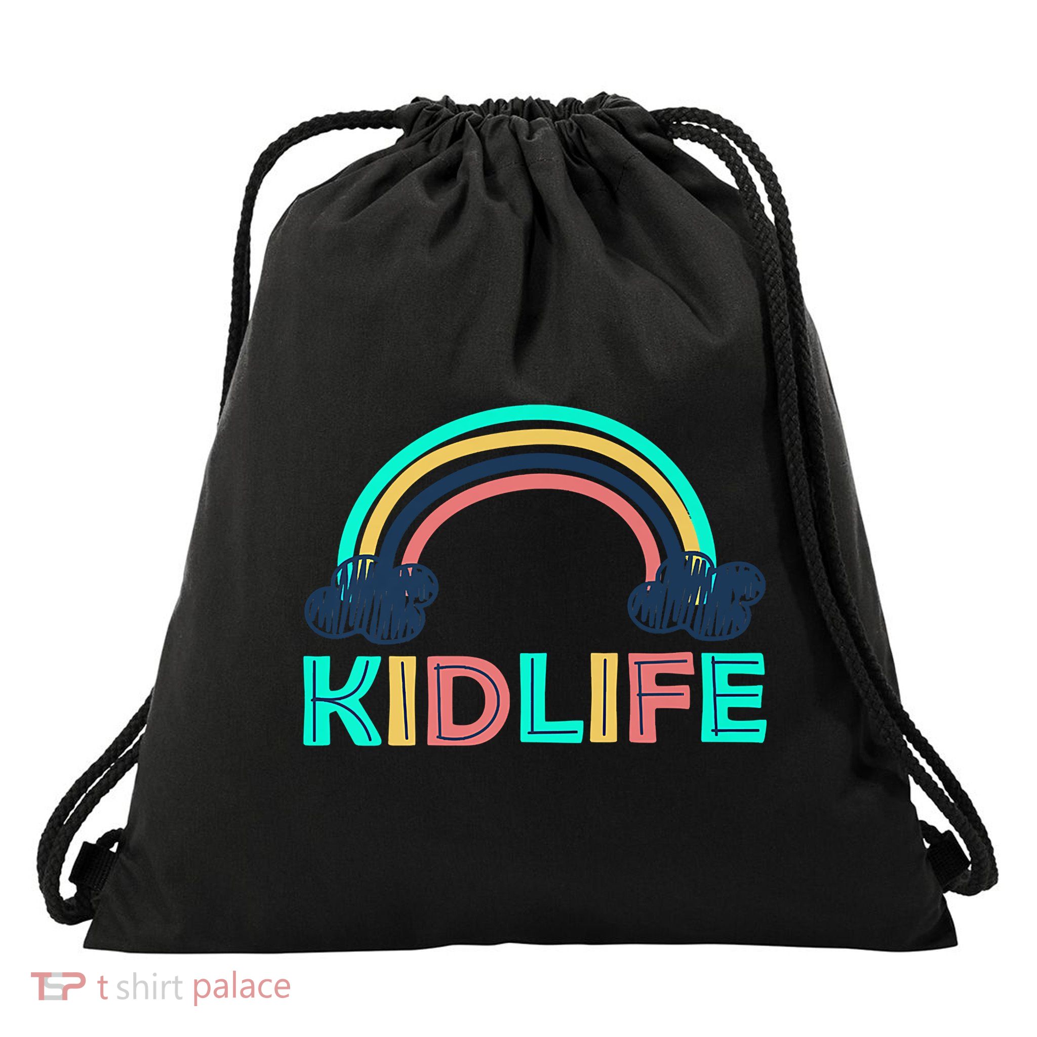 KIDLIFE Rainbow Logo Drawstring Bag