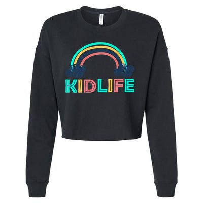 KIDLIFE Rainbow Logo Cropped Pullover Crew