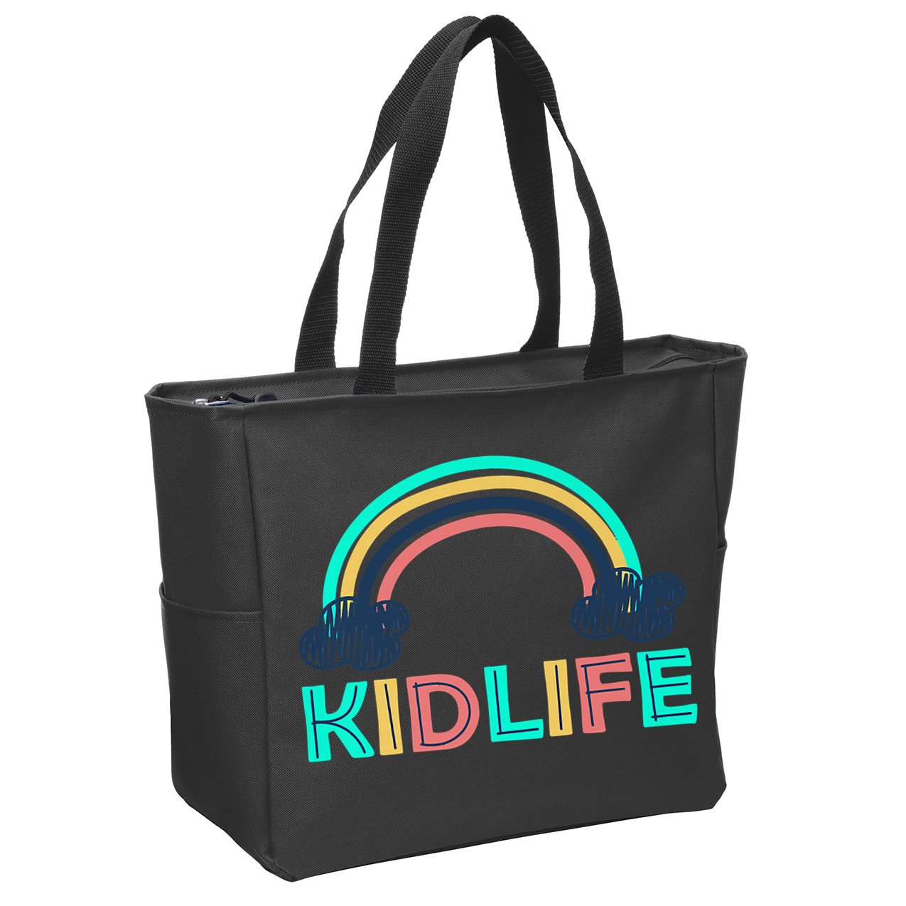 KIDLIFE Rainbow Logo Zip Tote Bag