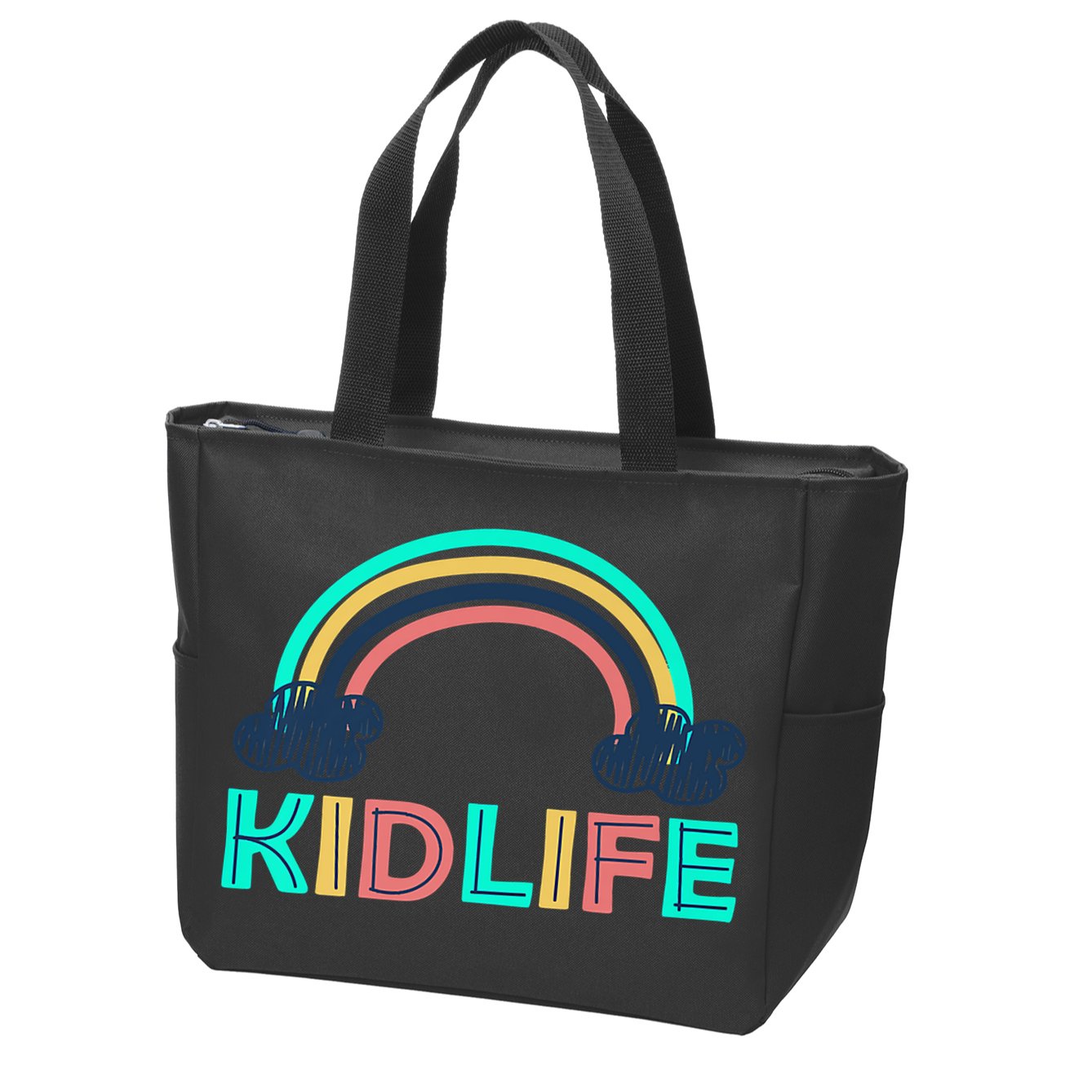 KIDLIFE Rainbow Logo Zip Tote Bag