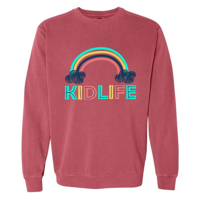 KIDLIFE Rainbow Logo Garment-Dyed Sweatshirt