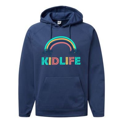 KIDLIFE Rainbow Logo Performance Fleece Hoodie