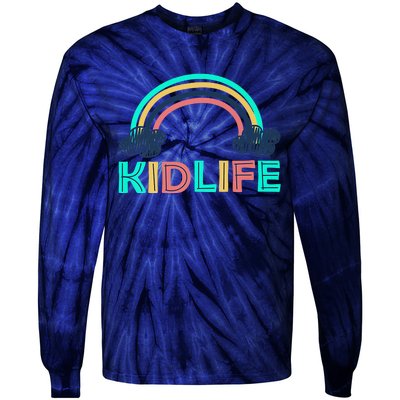 KIDLIFE Rainbow Logo Tie-Dye Long Sleeve Shirt