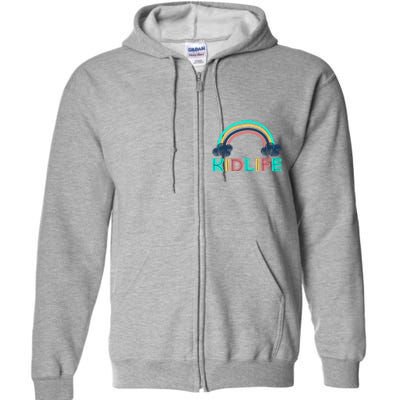 KIDLIFE Rainbow Logo Full Zip Hoodie