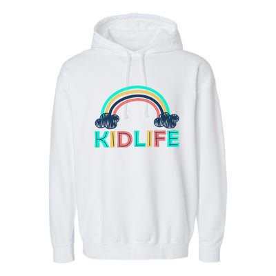 KIDLIFE Rainbow Logo Garment-Dyed Fleece Hoodie