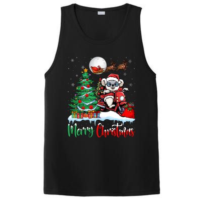 Koala Riding Motorcycle Xmas Santa Hat Merry Christmas Koala Gift PosiCharge Competitor Tank