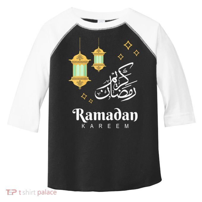 Kids Ramadan Mubarak Cool Islamic Fasting Outfit For Boys Girls Toddler Fine Jersey T-Shirt